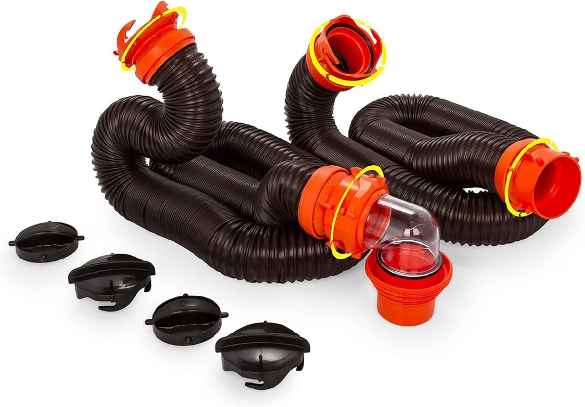 The Camco RhinoFLEX 39741 kit, with its permanently fused fittings highlighted
