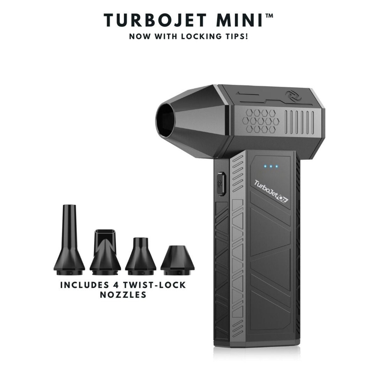 The TurboJet Mini handheld blower, one of several models in the TurboJet OZ range